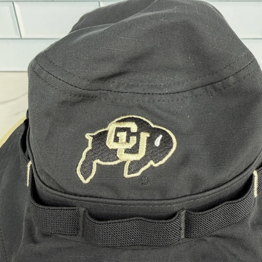 Colorado Buffaloes Hat Bucket Mens Medium Black Gold NCAA Football Dri-FIT Nike